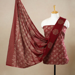 3pc Cotton Kutch Batik Print Dress Material 151