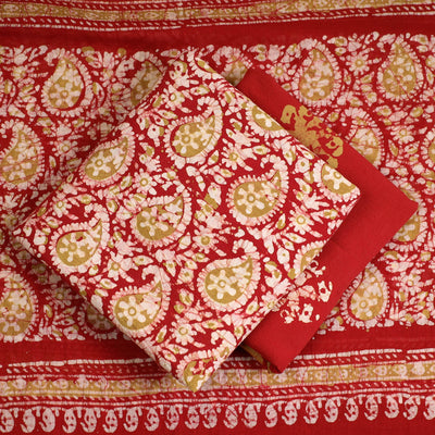 3pc Cotton Kutch Batik Print Dress Material 150