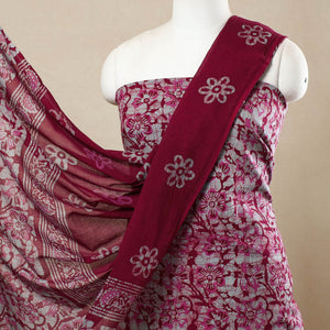 3pc Cotton Kutch Batik Print Dress Material 155