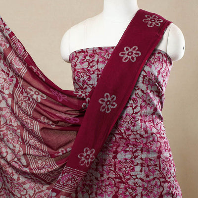 3pc Cotton Kutch Batik Print Dress Material 155