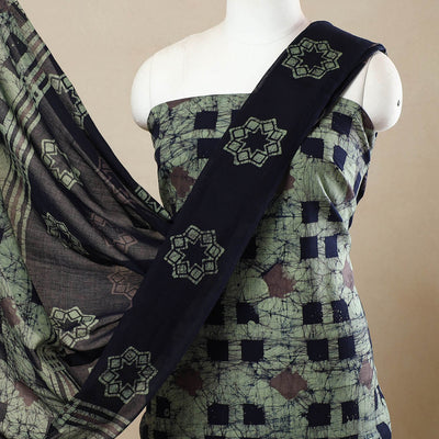 3pc Cotton Kutch Batik Print Dress Material 156