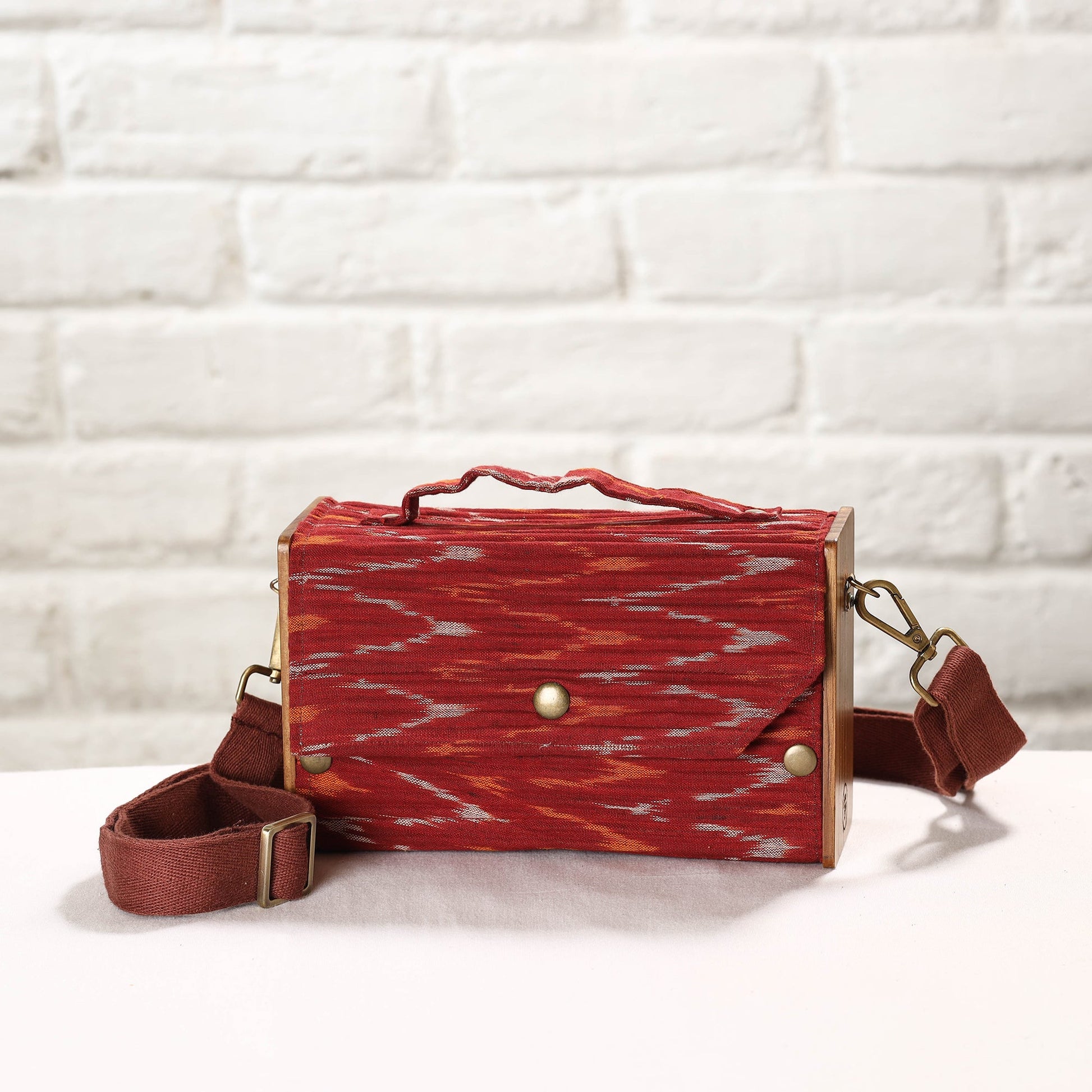 Brown - DIY Box Sling Bag / Clutch with Changeable Sleeve