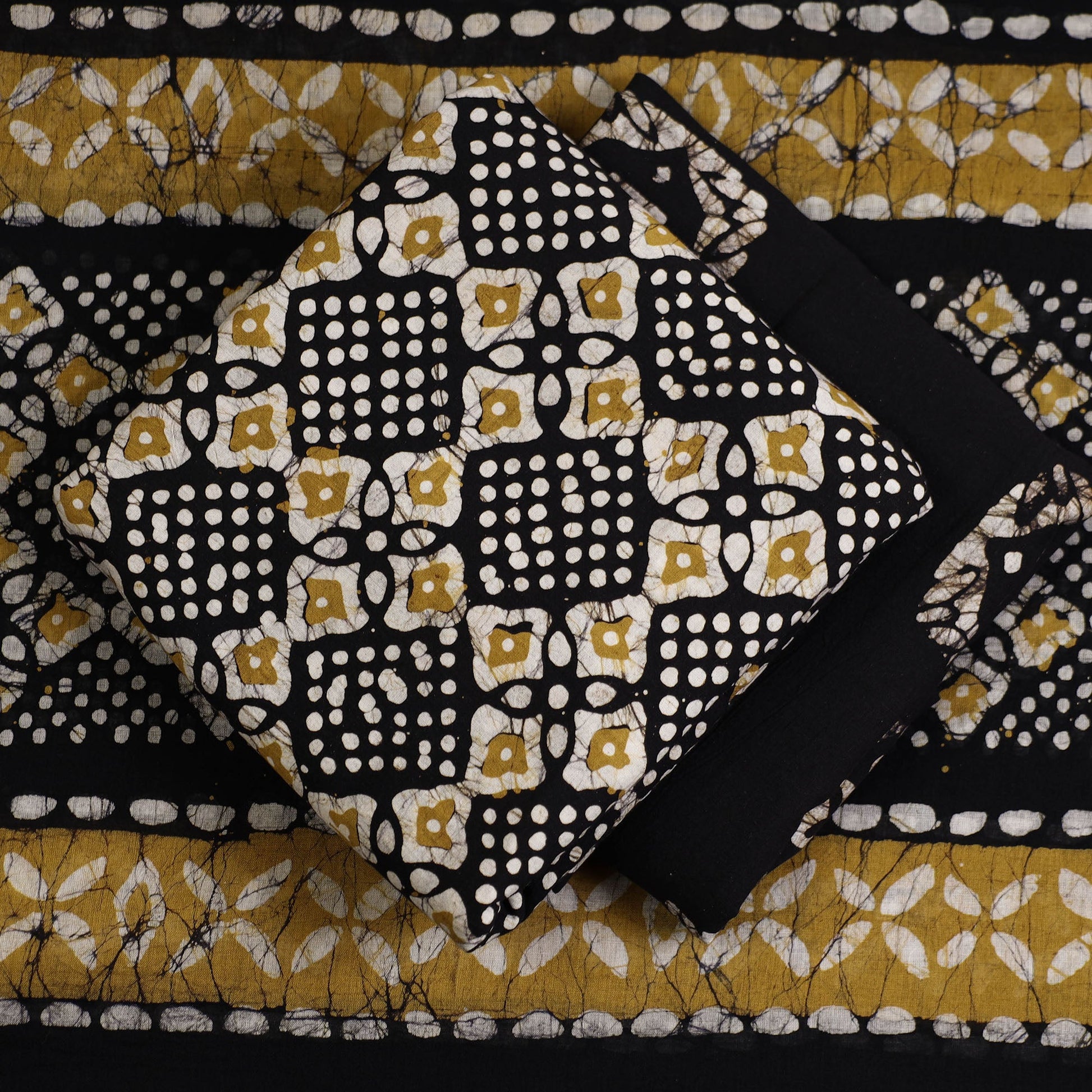 3pc Cotton Kutch Batik Print Dress Material 154