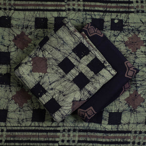 3pc Cotton Kutch Batik Print Dress Material 156