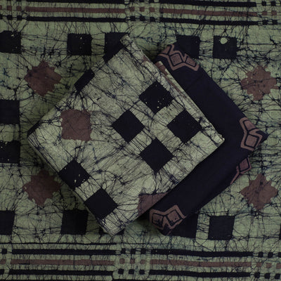 3pc Cotton Kutch Batik Print Dress Material 156