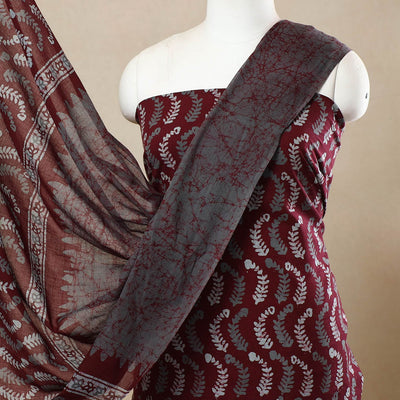 3pc Cotton Kutch Batik Print Dress Material 158