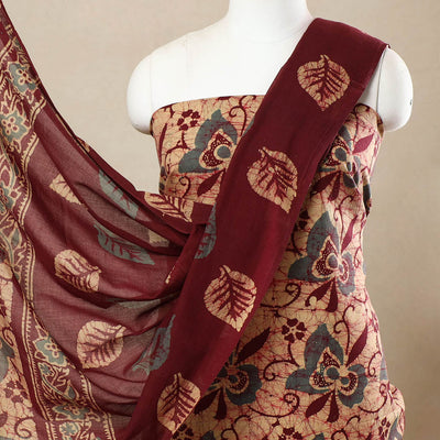 3pc Cotton Kutch Batik Print Dress Material 159