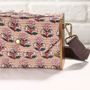 Beige - DIY Box Sling Bag / Clutch with Changeable Sleeve