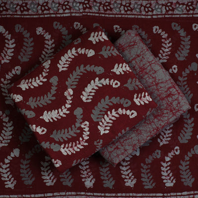 3pc Cotton Kutch Batik Print Dress Material 158