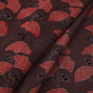 Brown - Natural Dyed Cotton Ajrakh Print Fabric 59