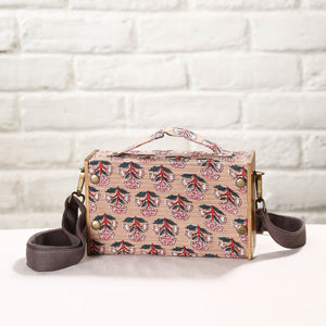 Beige - DIY Box Sling Bag / Clutch with Changeable Sleeve
