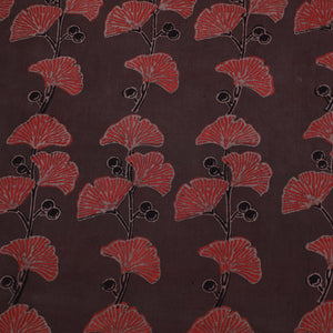 Brown - Natural Dyed Cotton Ajrakh Print Fabric 59