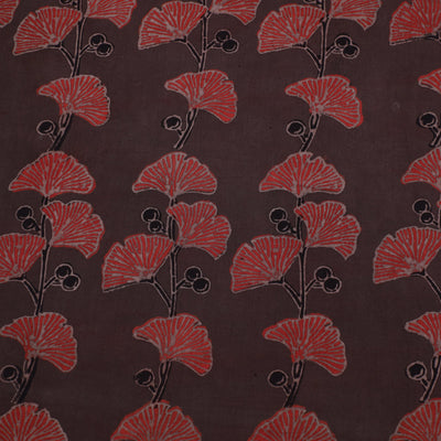 Brown - Natural Dyed Cotton Ajrakh Print Fabric 59