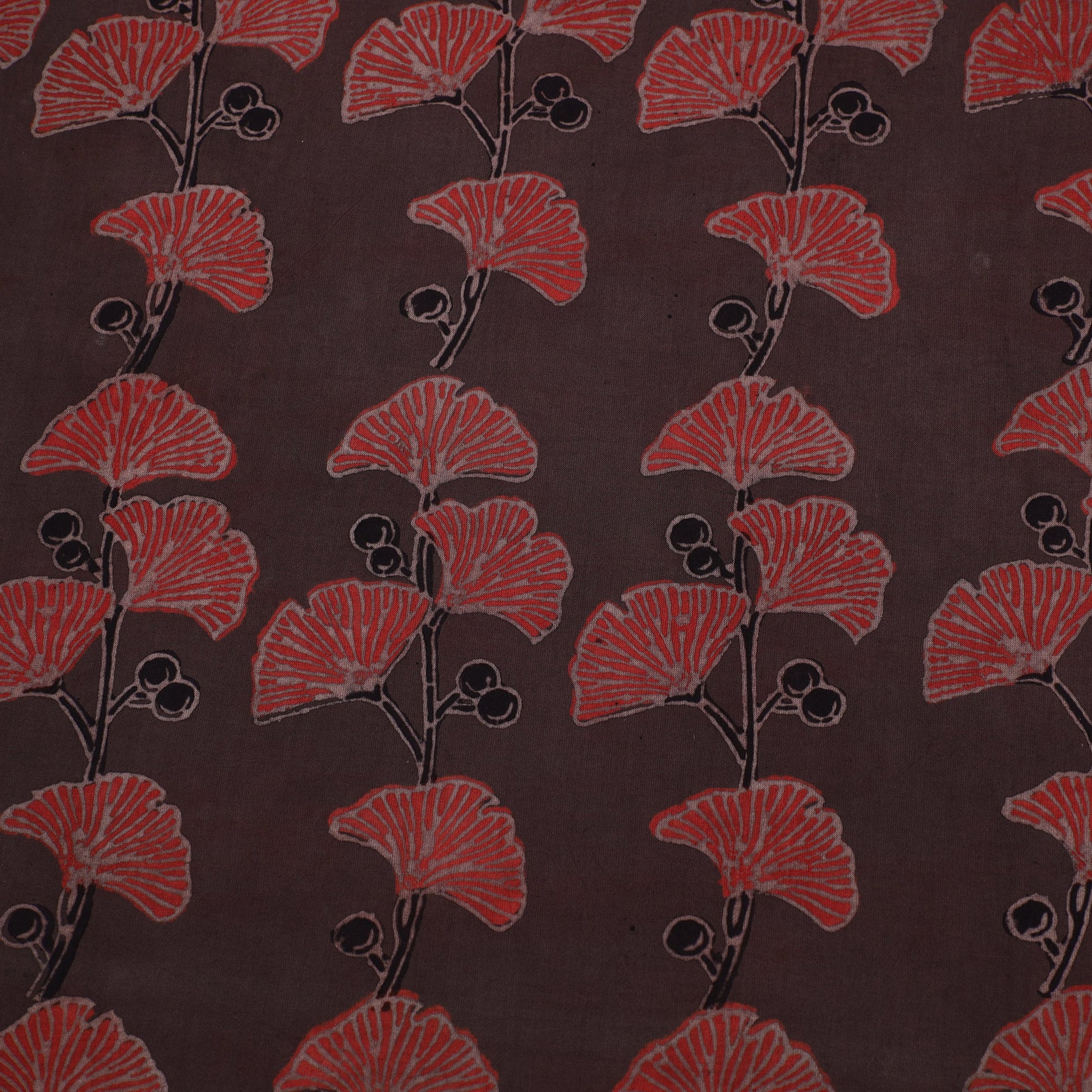 Brown - Natural Dyed Cotton Ajrakh Print Fabric 59