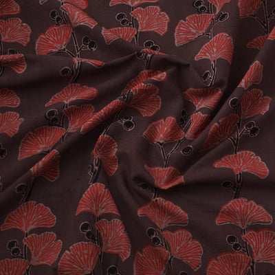 Brown - Natural Dyed Cotton Ajrakh Print Fabric 59