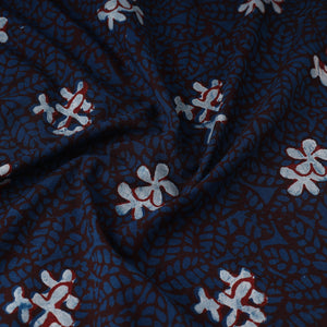 Blue - Bindaas Hand Block Print Cotton Natural Dyed Fabric 05