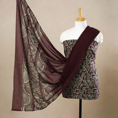3pc Cotton Kutch Batik Print Dress Material 162