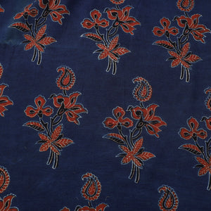 Blue - Ajrakh Block Printed Cotton Fabric 62