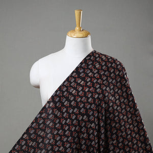 Black - Pure Cotton Ajrakh Print Fabric 38