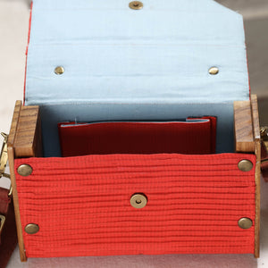Blue - DIY Box Sling Bag / Clutch with Changeable Sleeve