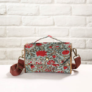 Blue - DIY Box Sling Bag / Clutch with Changeable Sleeve
