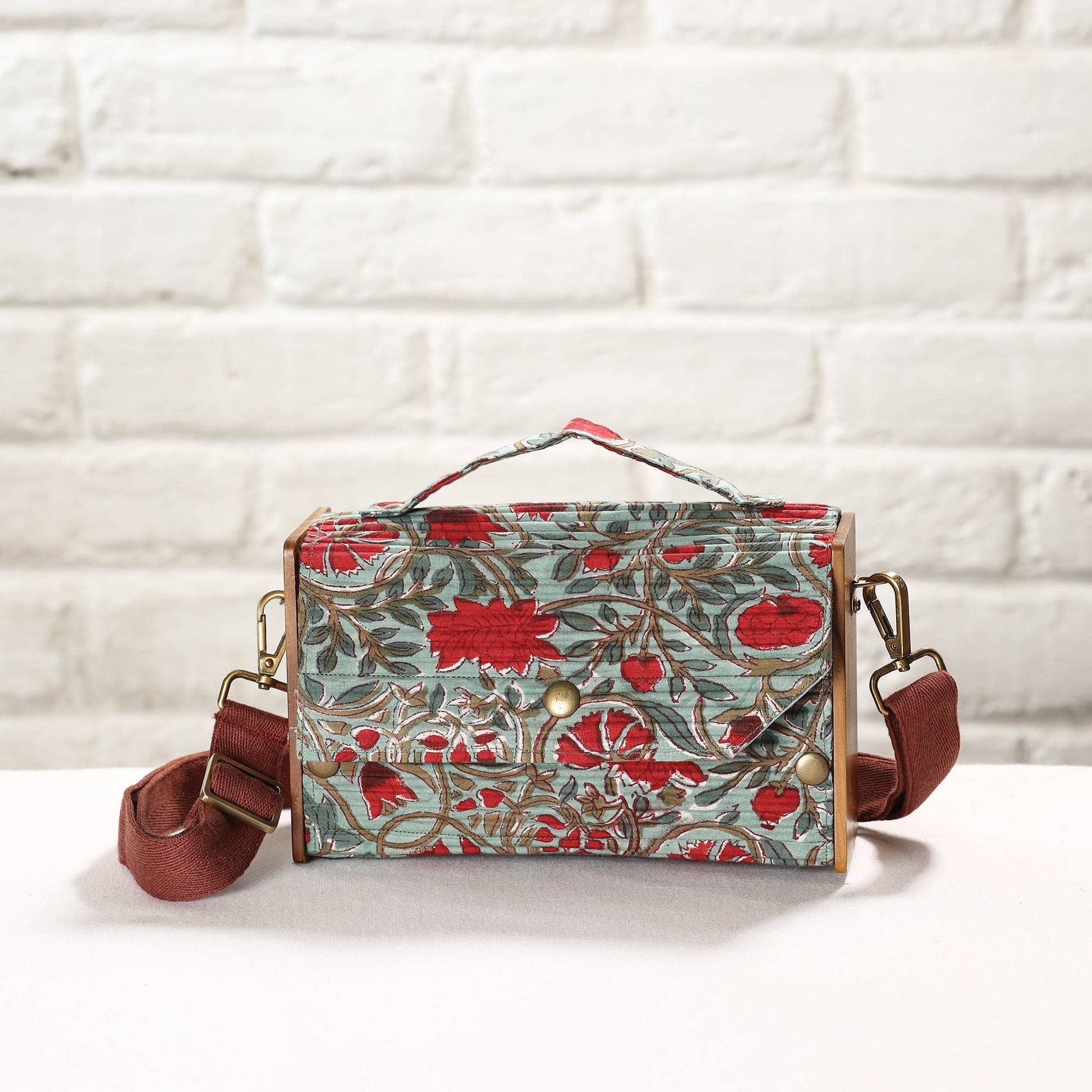 Blue - DIY Box Sling Bag / Clutch with Changeable Sleeve