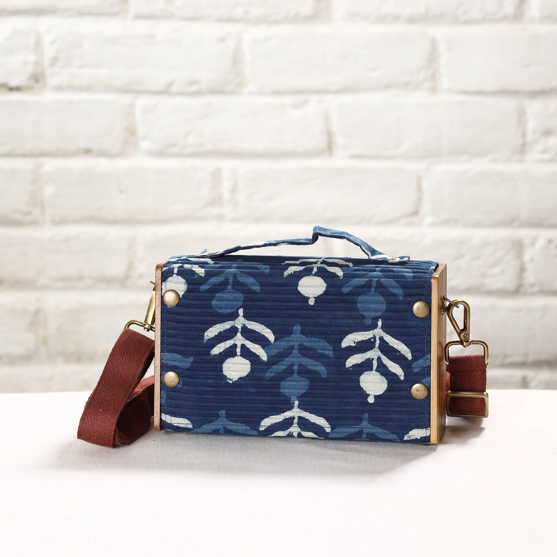 Blue - DIY Box Sling Bag / Clutch with Changeable Sleeve