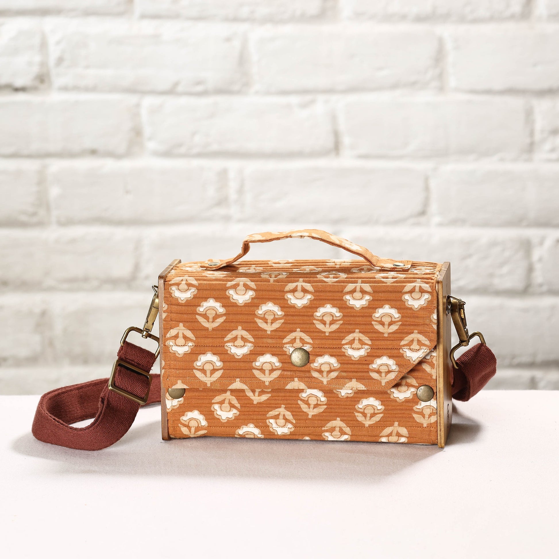 Blue - DIY Box Sling Bag / Clutch with Changeable Sleeve