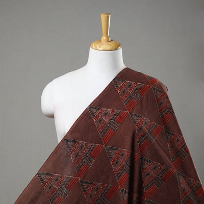 Brown - Pure Cotton Ajrakh Print Fabric 16