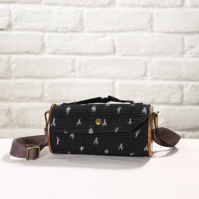 Black - DIY Round Sling Bag / Clutch With Changeable Sleeve