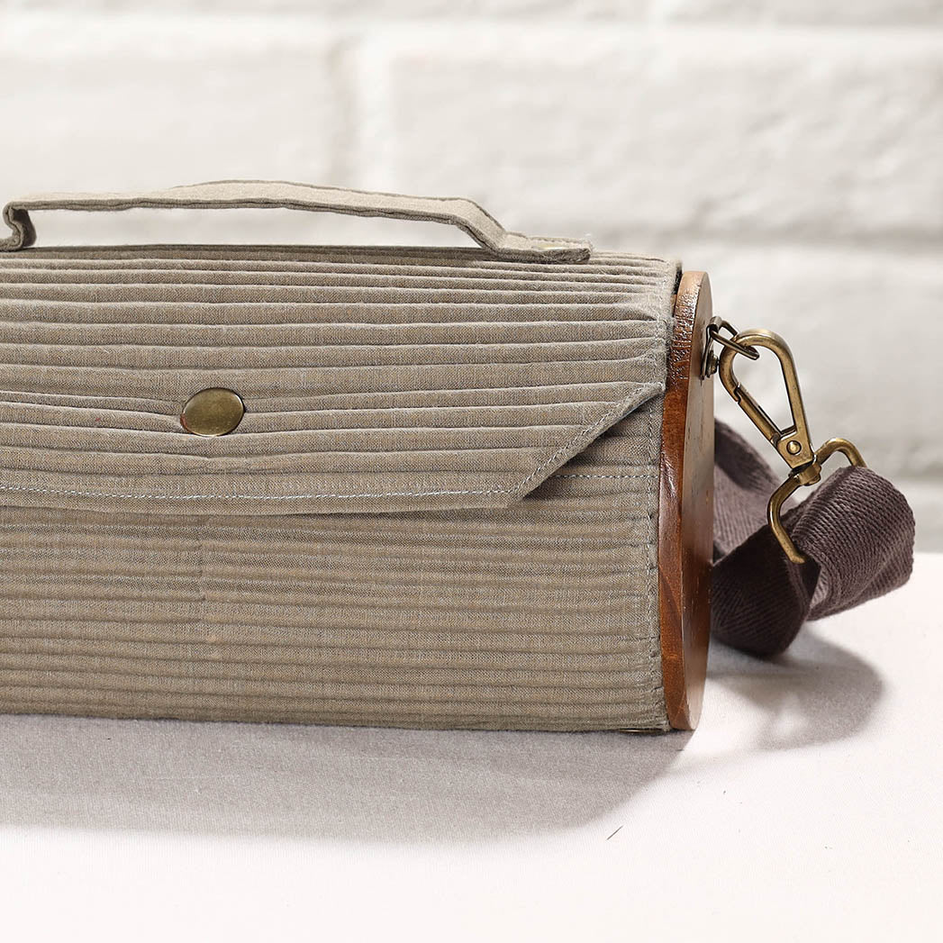 Black - DIY Round Sling Bag / Clutch With Changeable Sleeve