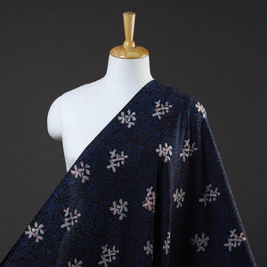 Blue - Bindaas Hand Block Print Cotton Natural Dyed Fabric 05