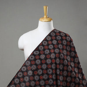 Black - Pure Cotton Ajrakh Print Fabric 03