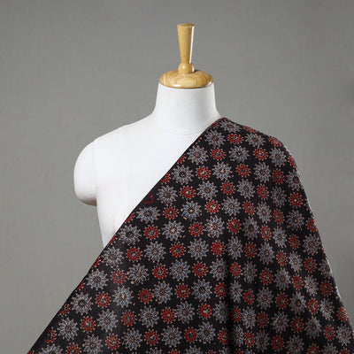 Black - Pure Cotton Ajrakh Print Fabric 03