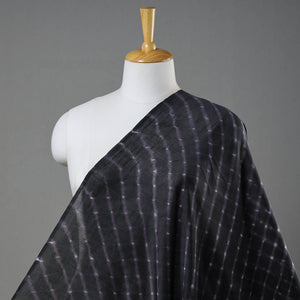 Black - Leheriya Tie-Dye Mothra Chanderi Silk Fabric 24