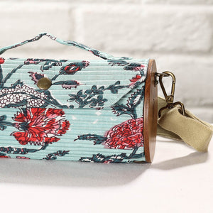 Blue - DIY Round Sling Bag / Clutch With Changeable Sleeve