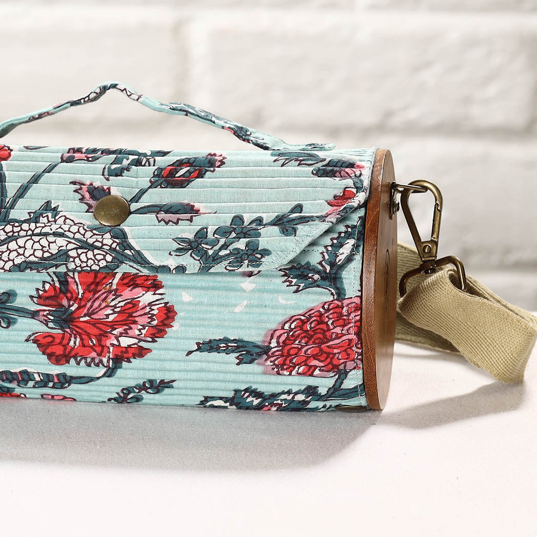 Blue - DIY Round Sling Bag / Clutch With Changeable Sleeve