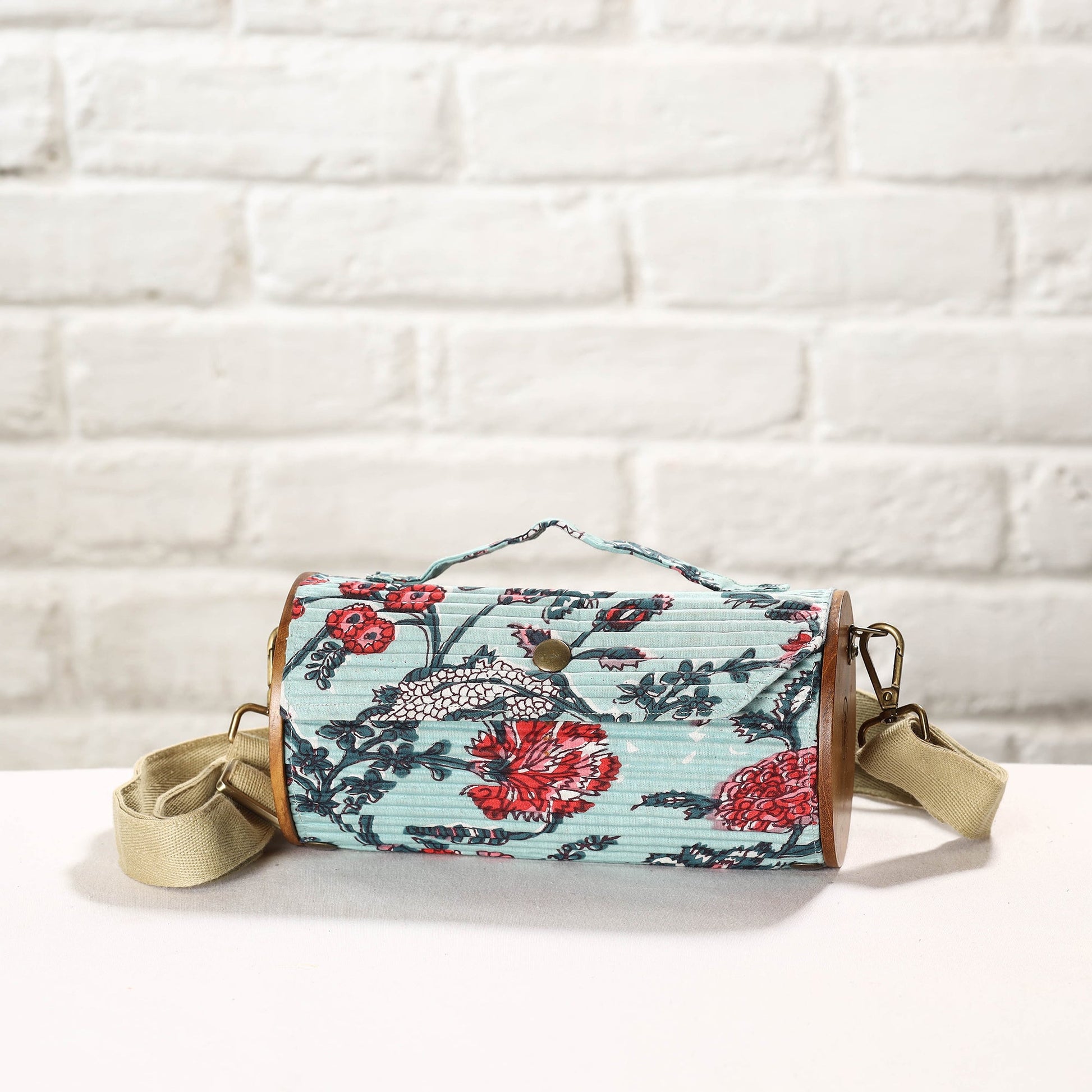 Blue - DIY Round Sling Bag / Clutch With Changeable Sleeve