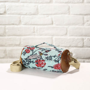 Blue - DIY Round Sling Bag / Clutch With Changeable Sleeve
