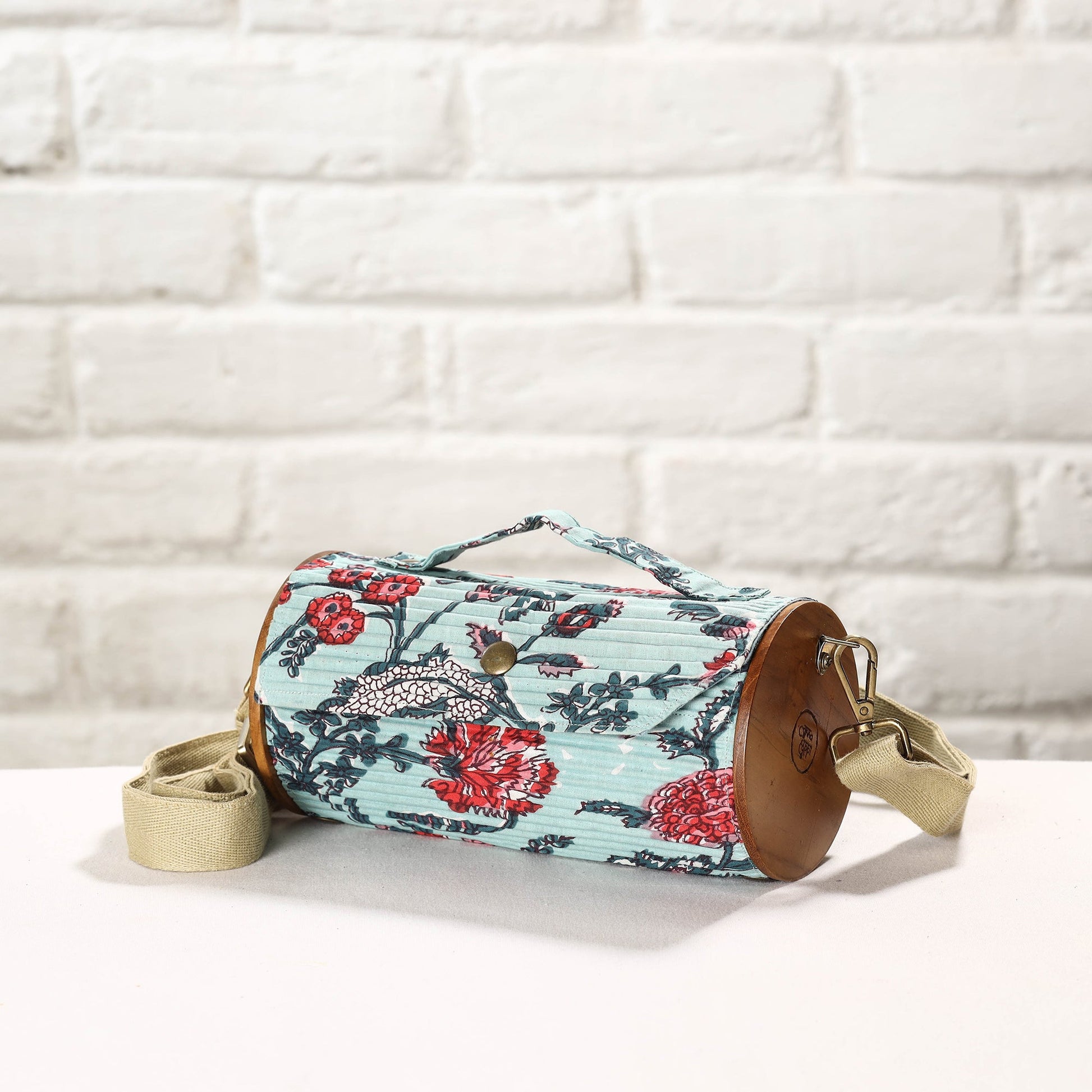 Blue - DIY Round Sling Bag / Clutch With Changeable Sleeve