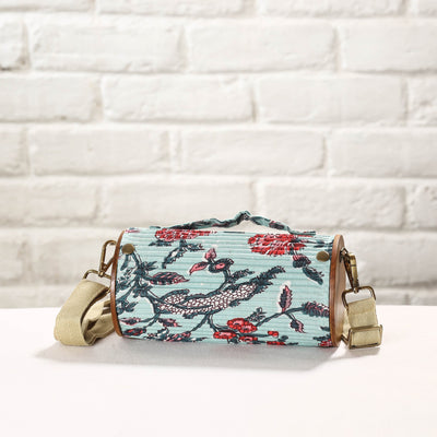 Blue - DIY Round Sling Bag / Clutch With Changeable Sleeve