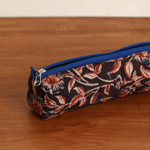 Black - Handmade Quilted Cotton Pencil Pouch 08