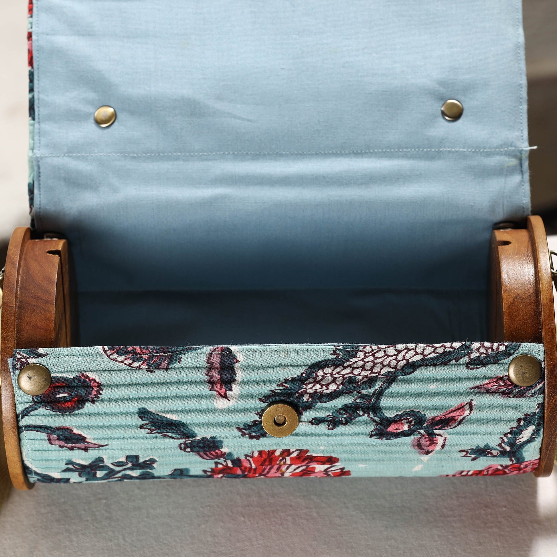 Blue - DIY Round Sling Bag / Clutch With Changeable Sleeve