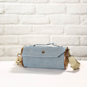 Blue - DIY Round Sling Bag / Clutch With Changeable Sleeve