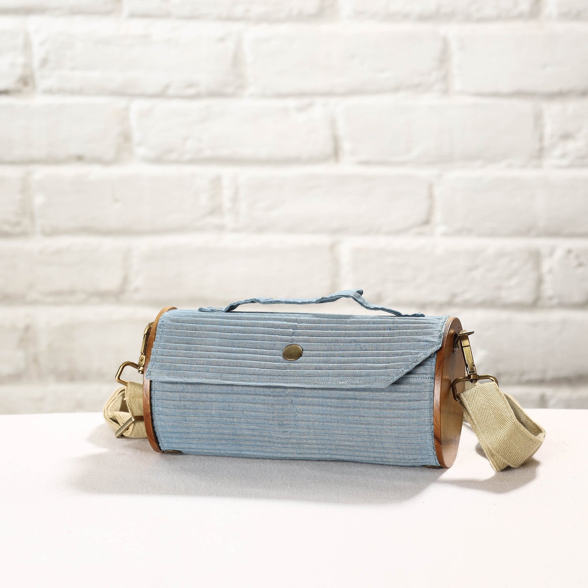 Blue - DIY Round Sling Bag / Clutch With Changeable Sleeve