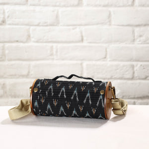 Blue - DIY Round Sling Bag / Clutch With Changeable Sleeve