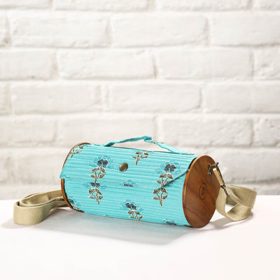 Blue - DIY Round Sling Bag / Clutch With Changeable Sleeve
