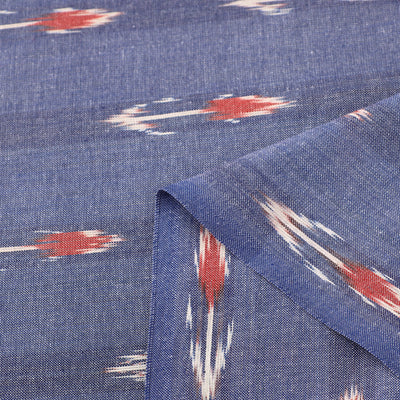 Blue - Cotton Pochampally Ikat Fabric 05
