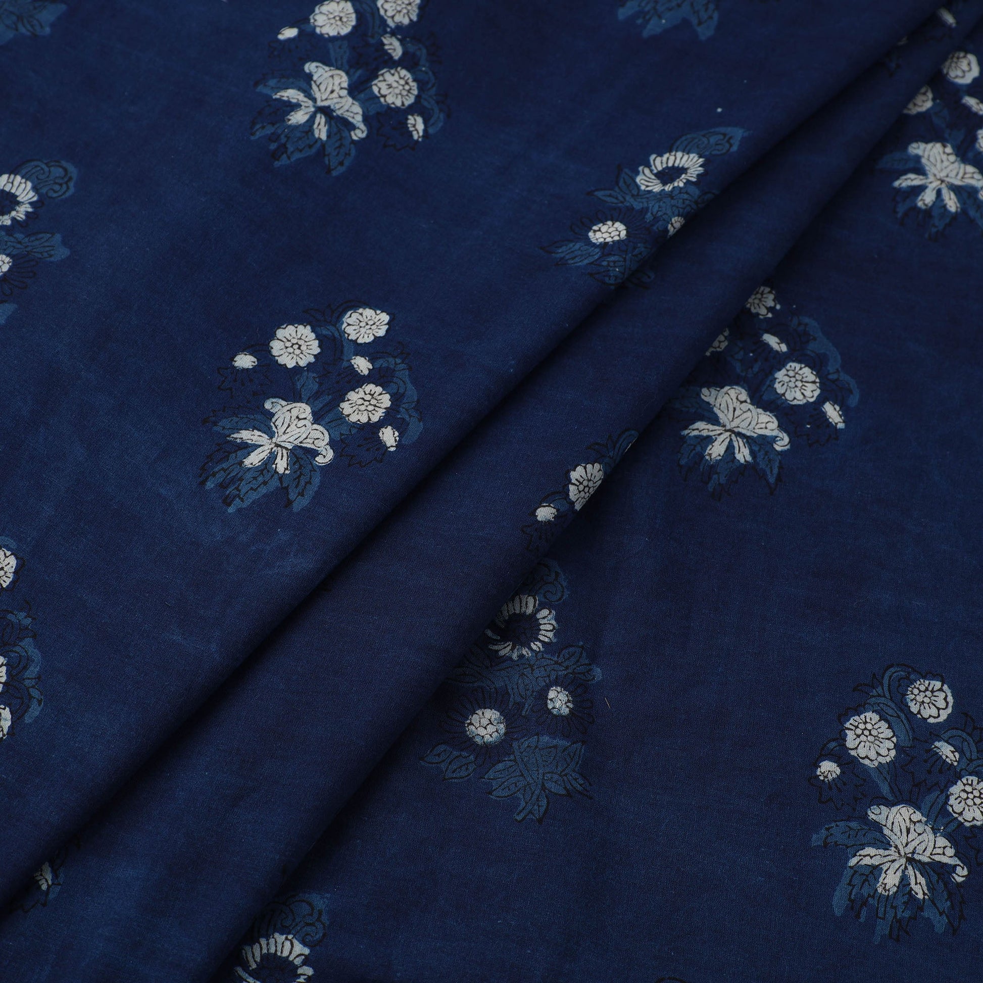 Block Printed Cotton Jahota Fabric 16