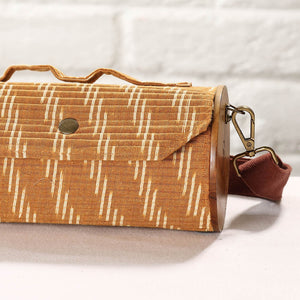 Brown - DIY Round Sling Bag / Clutch With Changeable Sleeve